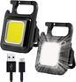 COB LED Rechargeable Keychain Flashlight 800 Lumens
