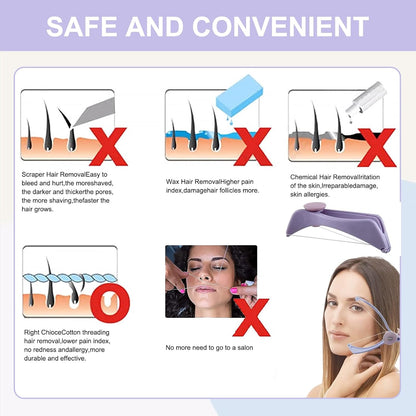 Manual Facial Threading Hair Removal Tool for Women