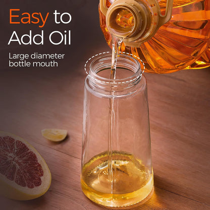 2-in-1 Oil Dispenser & Sprayer Bottle for Kitchen