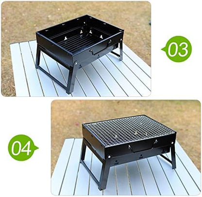 Portable Stainless Steel Charcoal BBQ Grill