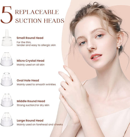 Rechargeable Electric Facial Cleansing Brush with 4 Interchangeable Brush Heads