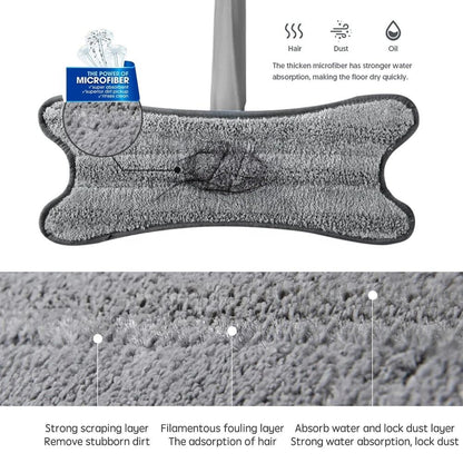 Twisted X-Type Microfiber Floor Mop with Self-Wringing System