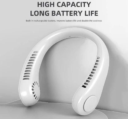 Portable Bladeless Neck Fan, Hands-Free Rechargeable Wearable Personal Fan